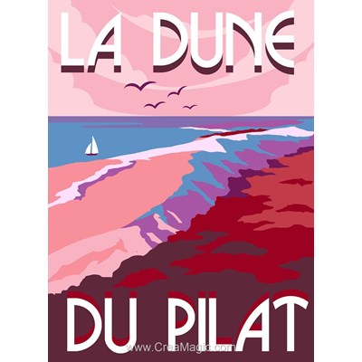 Canevas Margot affiche vintage -la dune du pilat