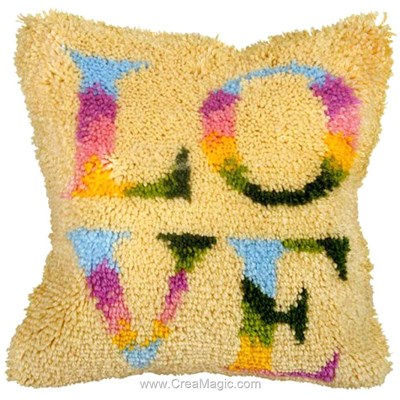 Kit coussin point noué love - Orchidea