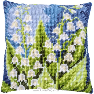 Coussin point de croix Muguet - Vervaco