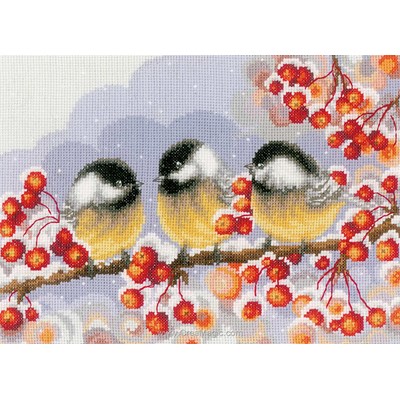 Kit 3 mésanges parmi les baies - Vervaco