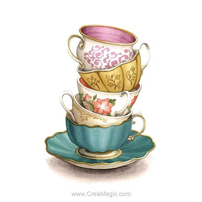 Kit broderie diamant collection of the cups - Diamond Painting