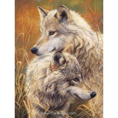 Broderie diamant Diamond Painting tendresse de loups