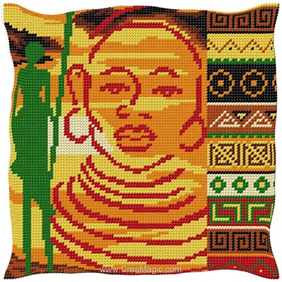 Coussin demi point africa de Luc Création