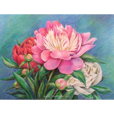 Kit broderie diamant bouquet of peonies - Diamond Painting