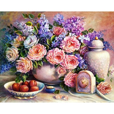 Kit broderie diamant pink still life de Diamond Painting