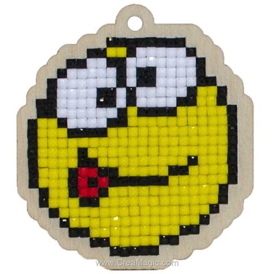 Kit broderie diamant smiley happy de Wizardi