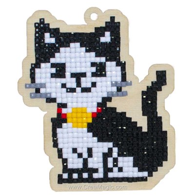 Kit broderie diamant Wizardi cat oscar