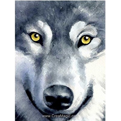 Broderie diamant Wizardi peinture de loup