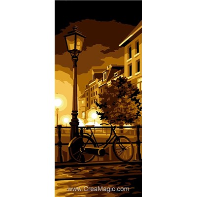SEG canevas la biclyclette by night