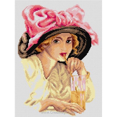 Canevas Personnages - Canevas la femme au chapeau - Orchidea