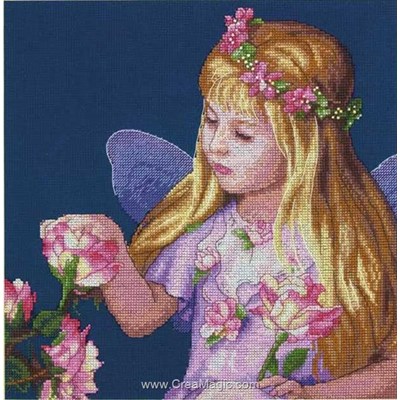 Broderie au point compté rose fairy de Dimensions