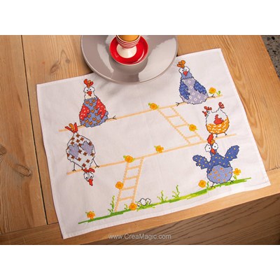 Set De Table Poules folles - lot de 2 - Vervaco