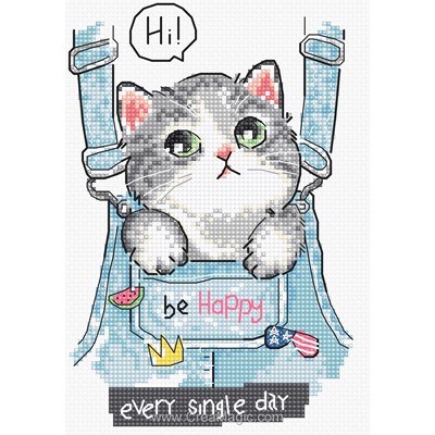 Kit de broderie Be happy - LETISTITCH
