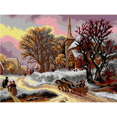 Canevas paysages - Canevas after Hermann Kauffmann - Church in the Hamm - Orchidea