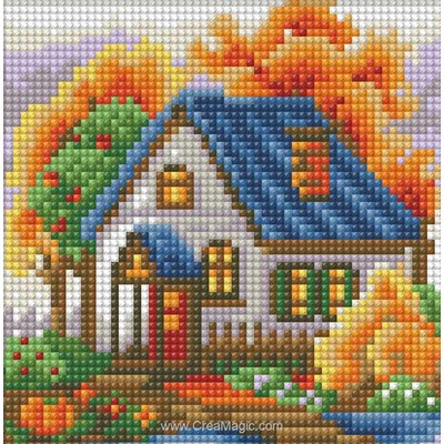 Kit broderie diamant autumn house de Diamond Painting