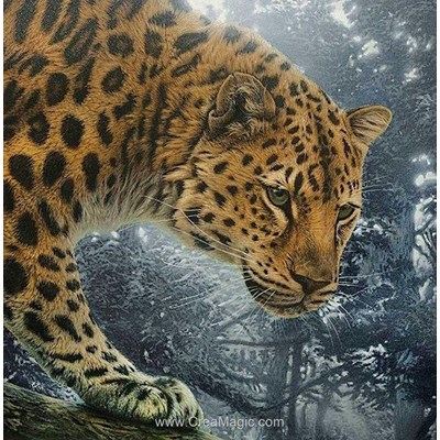 Kit broderie diamant Diamond Painting jungle hunter