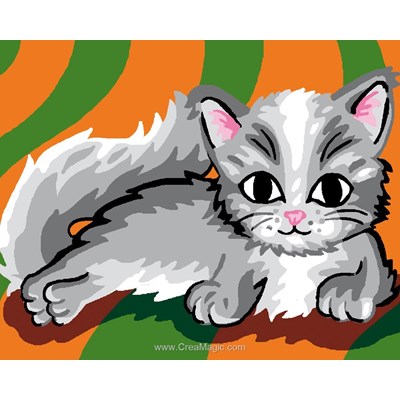 Kit canevas Luc Création pour débutant chat