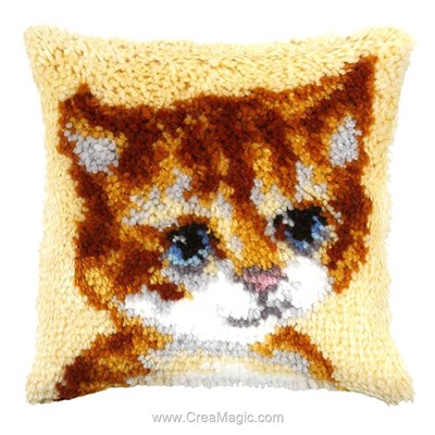 Coussin point noué Orchidea petit chaton