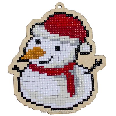 Broderie diamant snowman - noël - Wizardi