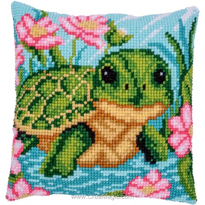 Coussin point de croix Tortue - Vervaco