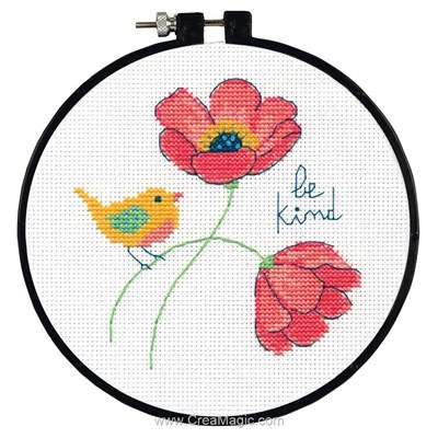 Learn a craft be kind broderie mini kit - Dimensions