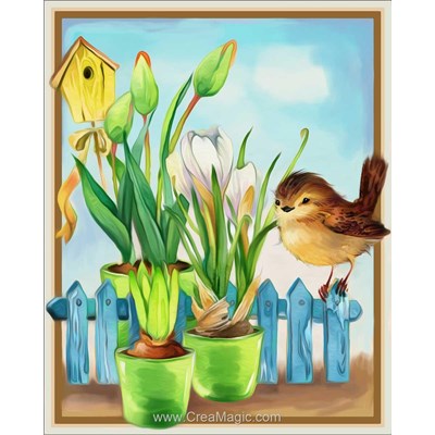 Broderie diamant Diamond Painting curious bird