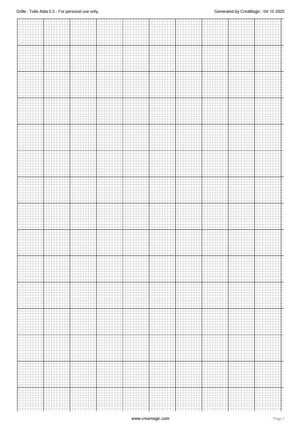 Grille vierge point de croix PDF