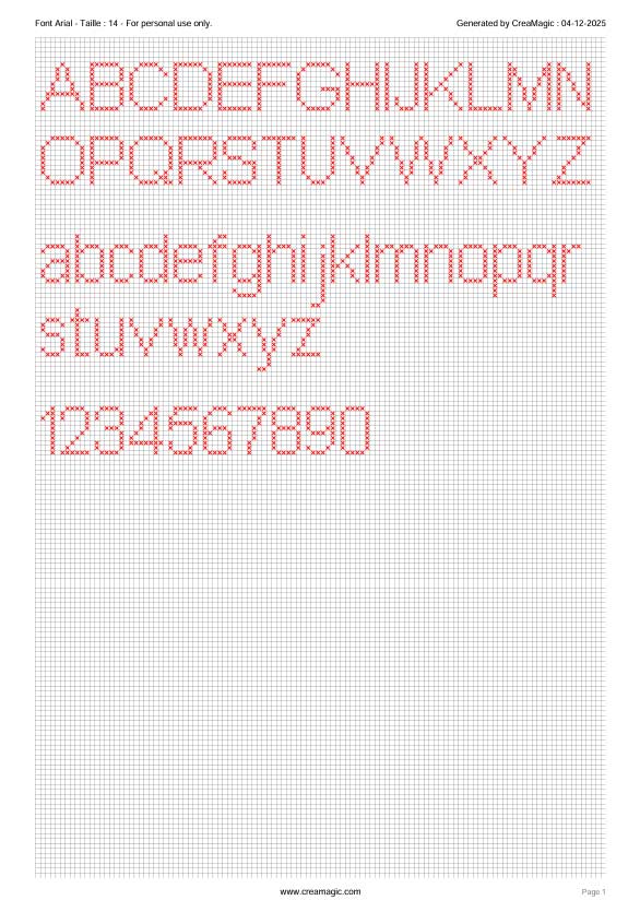 Lettre à broder gratuit