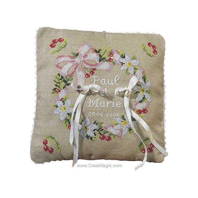 broderie coussin Coussin mariage sur toile Aida au point de croix Princesse 5554