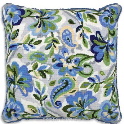 Paisley Floral in Blue - Anchor