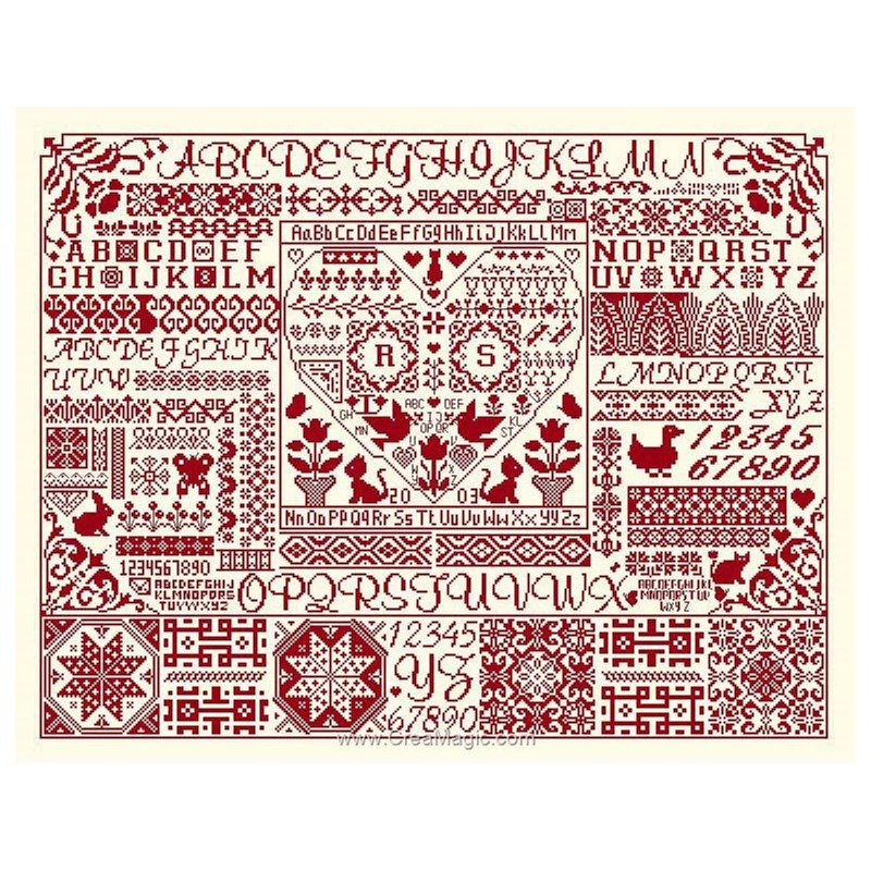Fiche Point De Croix Shepherd's Bush – Evening Sampler (Modèle Jauni)