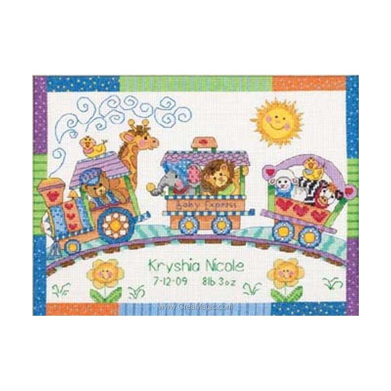 Kit Point De Croix Dimensions 'Ornement De Traîneau En Forme De Jouet' - Compté, Toile Plastique, Neuf