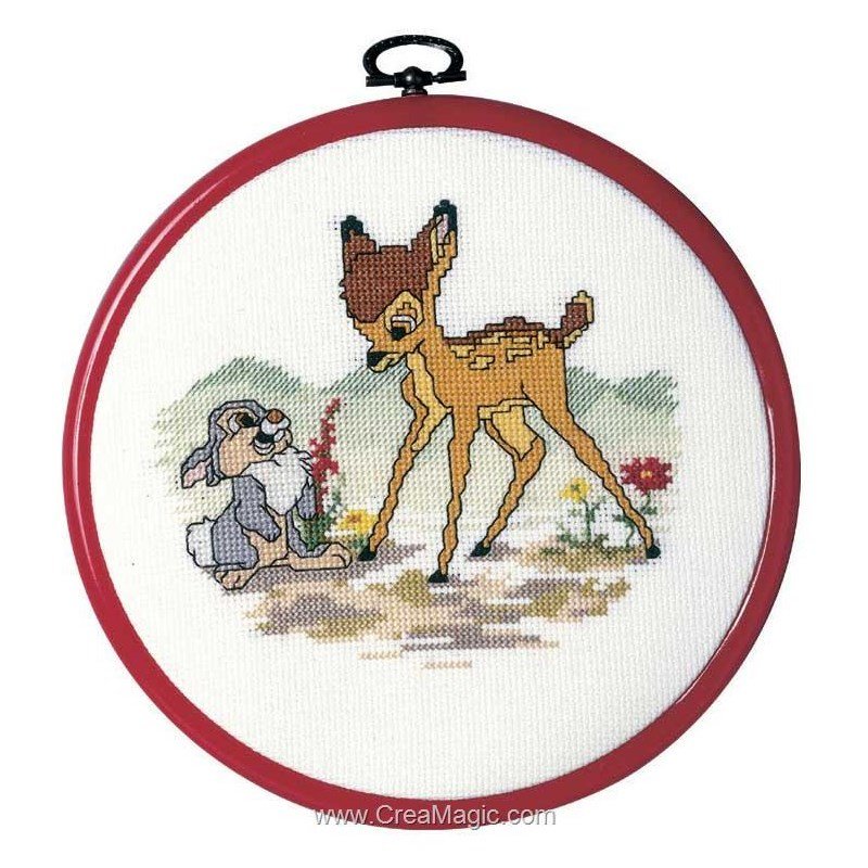 Anchor tableau point de croix bambi mini walt disney