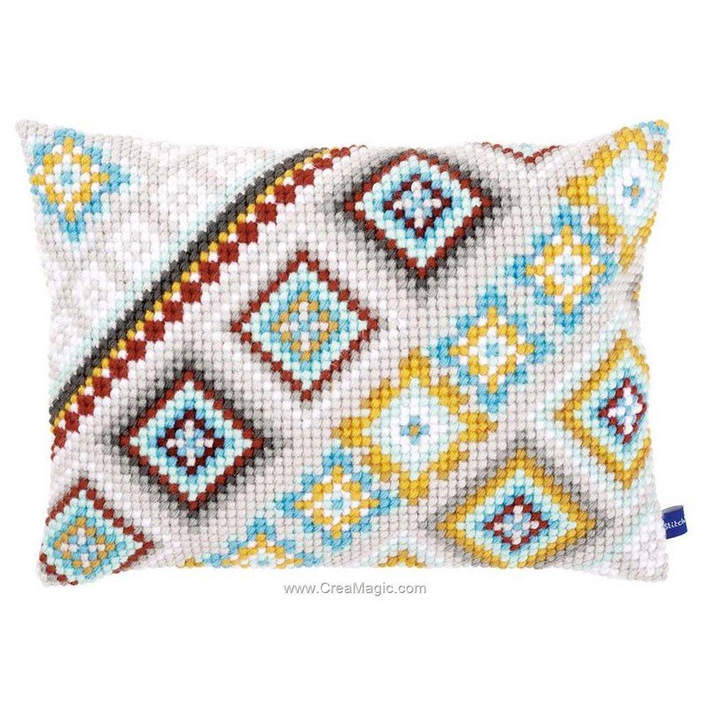 Kit Coussin Au Point De Croix Vervaco Le Faon Et L'oiseau