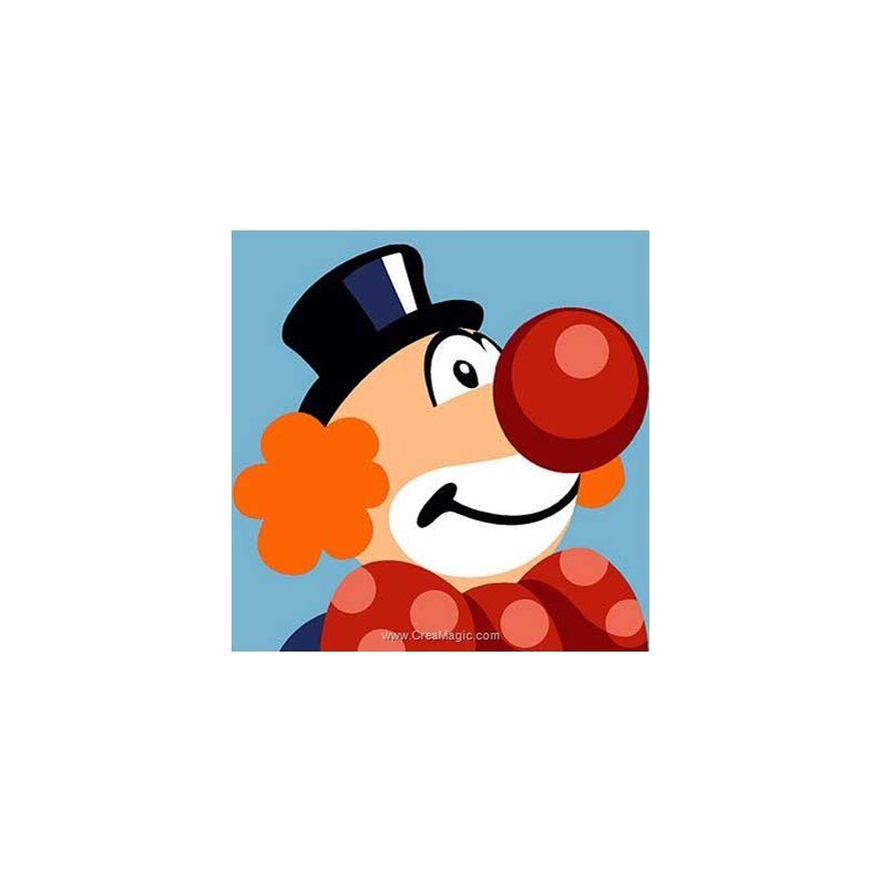 Kit Canevas Gros Trous DMC - Poisson Clown - Pour Enfants +8ans