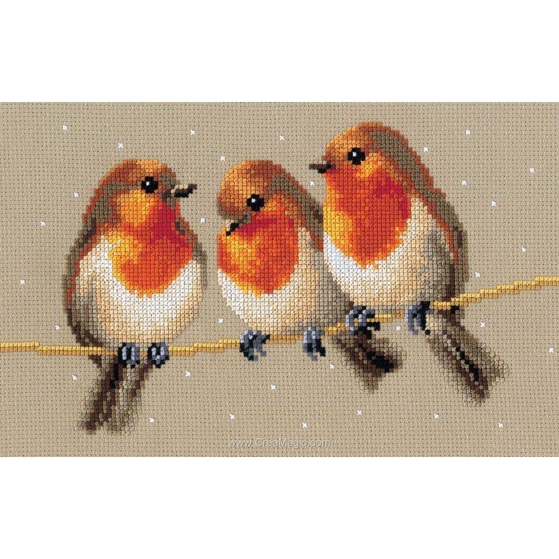 3 Rouge Gorge Sous La Neige 02 Chez Vervaco