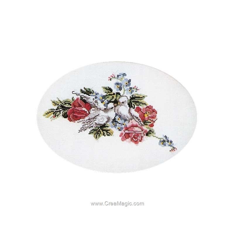 Kit Point De Croix Thea Gouverneur – Rose De Paix 429 Sur Lin