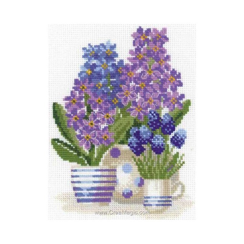 Kit Broderie Au Point De Croix Riolis "Cygnes Blancs" - Toile Aïda, Fils, Aiguille Inclus - Niveau Facile