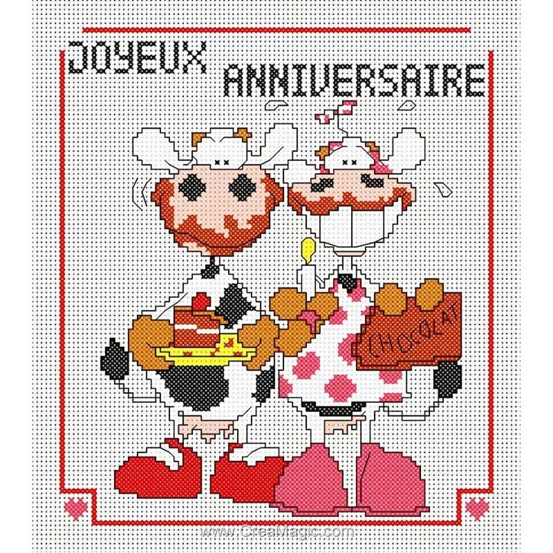 Kit A Broder Point De Croix Anagram Joyeux Anniversaire Toile Lin Yack66lin Kit A Broder Point De Croix Anagram Joyeux Anniversaire Toile Lin Yack66lin