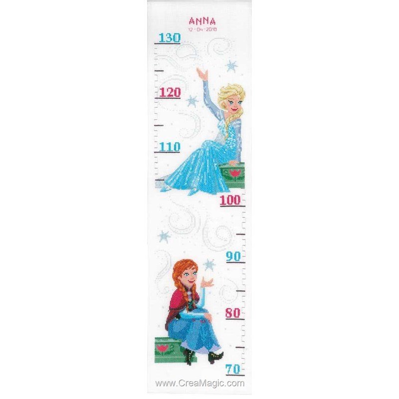 Kit toise bébé la reine des neiges disney - frozen soeurs à broder