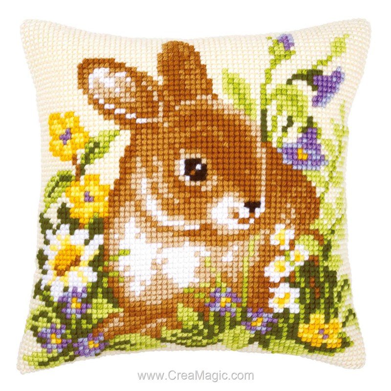 Kit broderie point de croix - Chien sous les tournesols - Ladybird