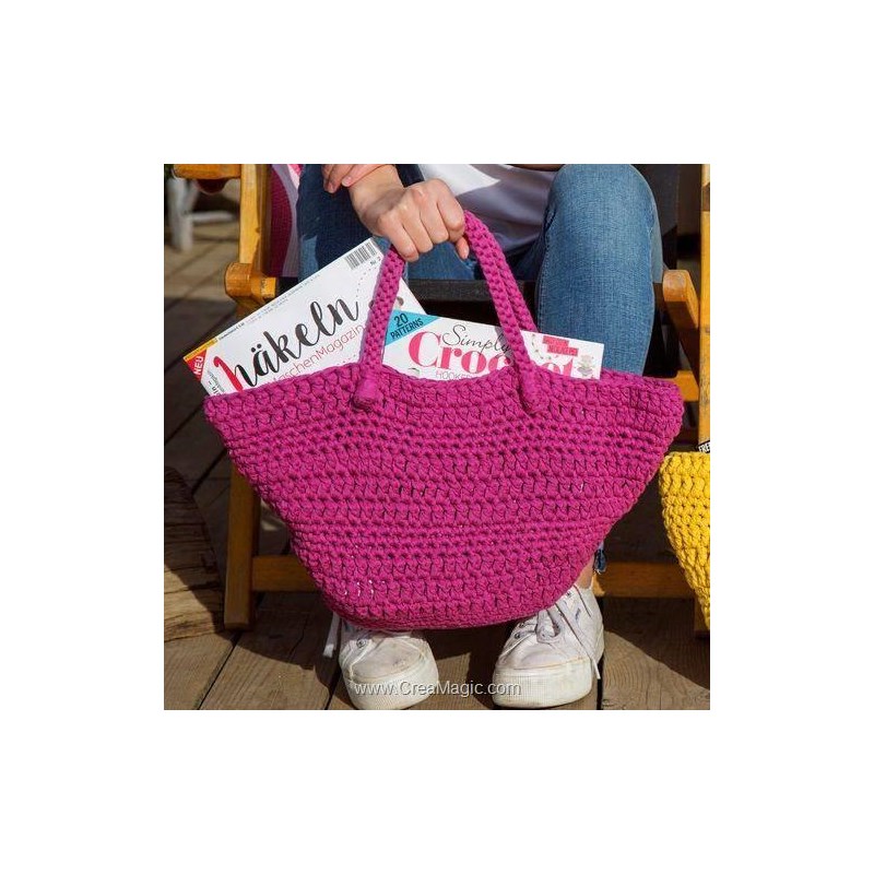 HOOOKED Kit Fili Avila Bag – Colore Prugna Pazza, Maglia E Uncinetto, Taglia Unica