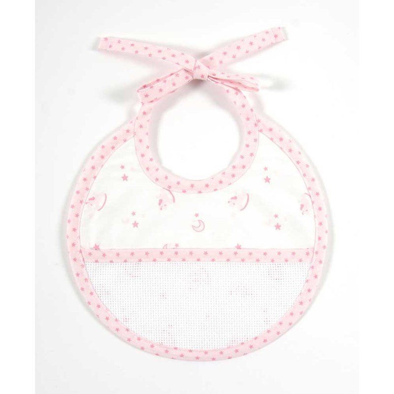 Bavoir Dmc A Broder Baby Star Naissance Rose Bavoir Dmc A Broder Baby Star Naissance Rose