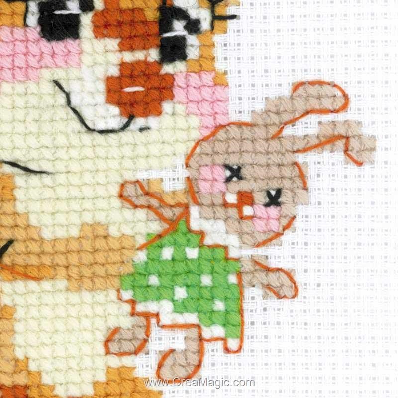 Kit Broderie Point De Croix Riolis 1741 - Jouer à La Maison - Enfant - Neuf