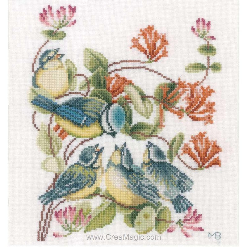 Kit Point De Croix Compté Lanarte - Motif CHEVAL ET FLEURS, Environ 39x49 Cm - DIY Broderie Adulte, Déco Salon