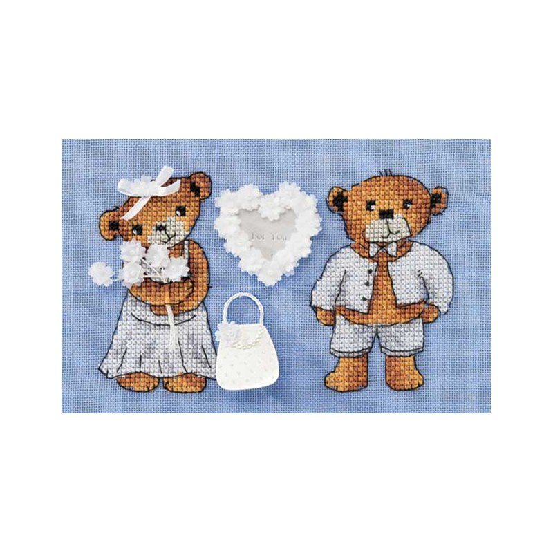 Kit Broderie Point De Croix – Les Oursons – Neuf