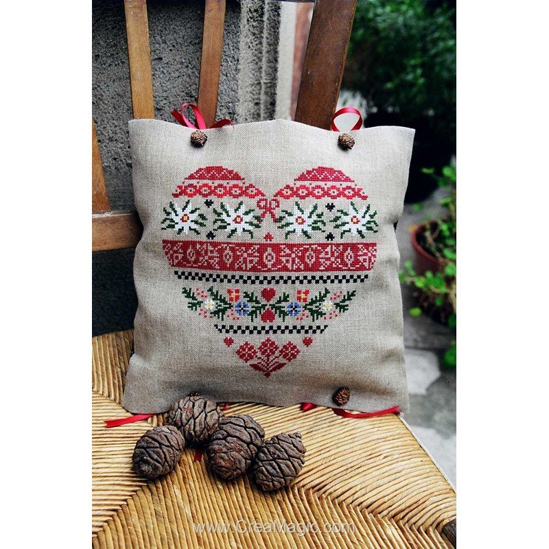 Coussin Point De Croix Graines De Grenade - Motif CU049 - Tissu Aida 14ct - Kit Création Neuf