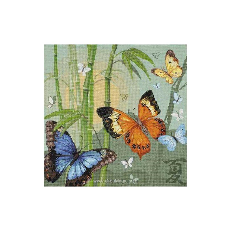 RIOLIS Kit de Broderie au Point de Croix Motif Papillons