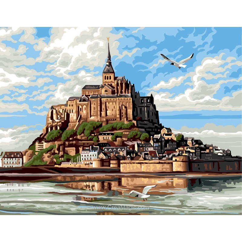 Canevas Royal Paris Vue Sur Le Mont St Michel A Broder Canevas Royal Paris Vue Sur Le Mont St Michel A Broder