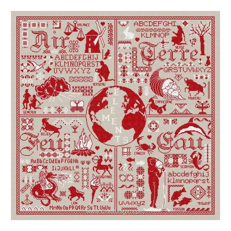 Kit De Point De Croix "Nice Window" - Magic Needle - Modèle à Compter - 16x2 Pouces - Tissu Aida 14ct - Neuf Complet Avec Fils, Aiguille Et Instructions